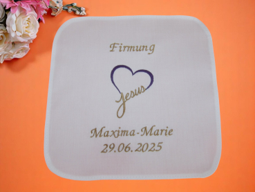 Tuch Kommunion Taufe Konfirmation Firmung - Herz